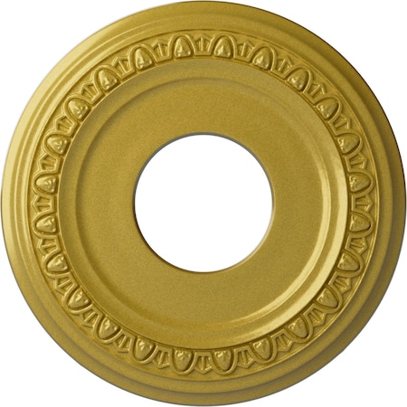 Ekena Millwork Jackson Ceiling Medallion (Fits Canopies up to 7 3/8"), 12 1/4"OD x 4"ID x 1 1/8"P, Rich Gold CM12JARGS
